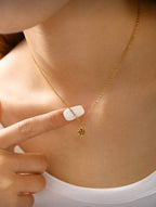 🌸 Colar Flor Rosa – Aço Inoxidável