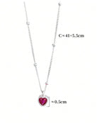 💗 Colar com pingente de coração em prata esterlina 925 ✨